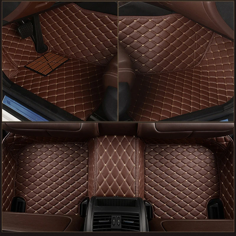 

leather Custom car floor mat for CADILLAC Escallade ATS CT6 DeVille XTS SRX XT5 CTS CTS-V STS DTS SLS XLR carpet car accessories