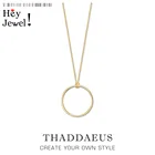 Ожерелье с подвеской в виде Золотого Круга, модное Очаровательное ожерелье-переноска из серебра 2020 пробы в европейском стиле, Подарочная цепочка для женщин и мужчин, 925