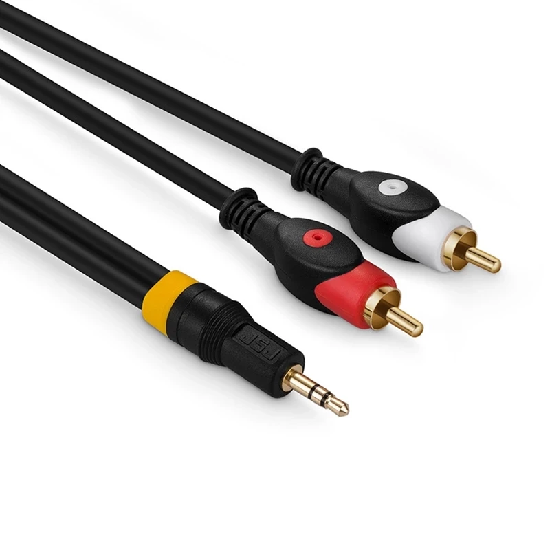 1 шт. 3 5 мм штекер Джек на 2X RCA аудио кабель один два Hi Fi Шнур для компьютера