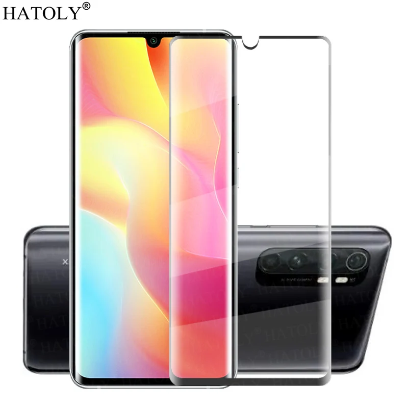 Закаленное 3d стекло с изогнутыми краями для Xiaomi Mi Note 10 Lite защитная пленка экрана