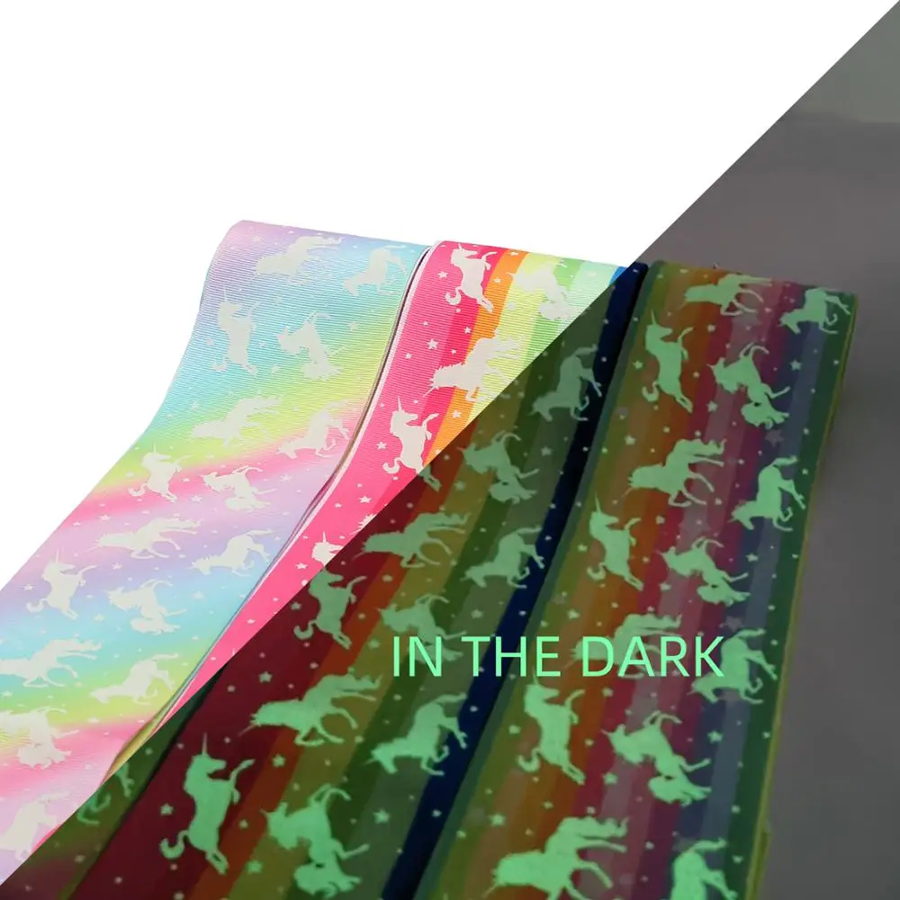 19823 75 мм новые флуоресцентные цветные Мультяшные печатные корсажные ленты 2 ярдов