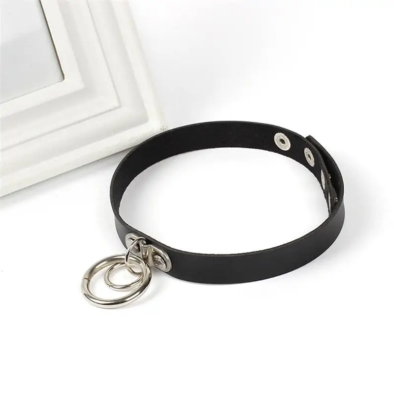 Женское колье чокер из ПУ кожи в готическом стиле|Ожерелья с подвеской| |