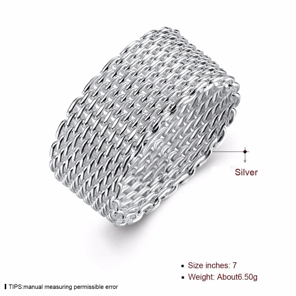 Стандартное кольцо из стерлингового серебра плетеное Женское красивое женское