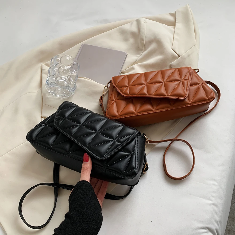 

Винтажные дамские сумочки на плечо, однотонный кожаный мини-кошелек небольшого размера с откидной крышкой, с асимметричным дизайном, для по...