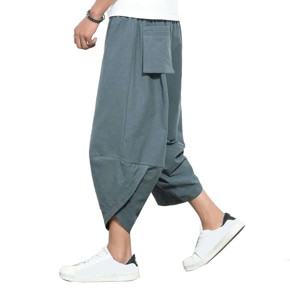 2019 Горячие большие размеры шаровары мужские мешковатые брюки японский стиль