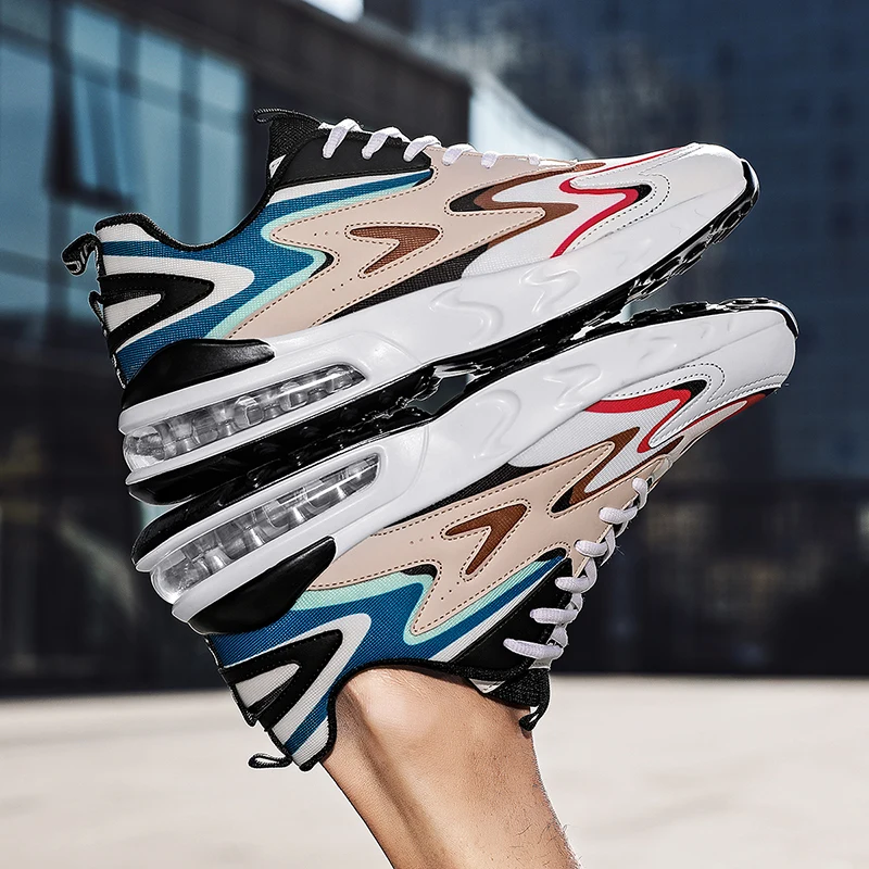 

Туфли Dad shoes для мужчин, летняя модная дышащая амортизирующая спортивная обувь для отдыха и путешествий, новинка 2021, кожаная обувь для мужчин