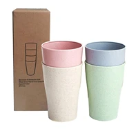 4 pcs portable travel set gargle cup bathroom tumblers sturdy and durable tumblers straw cup reusable drinking cup