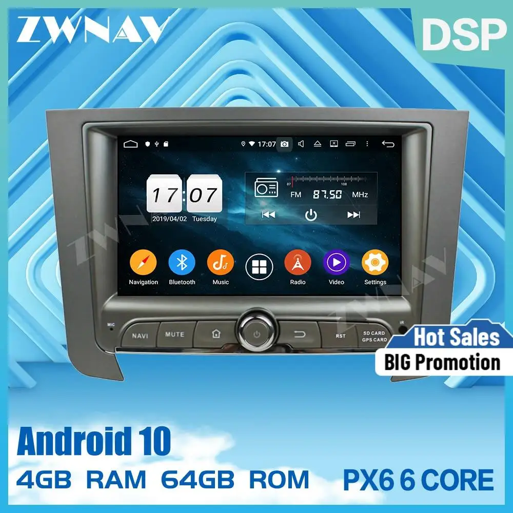 2 din PX6 IPS сенсорный экран Android 10 0 автомобильный мультимедийный плеер для Ssangyong REXTON