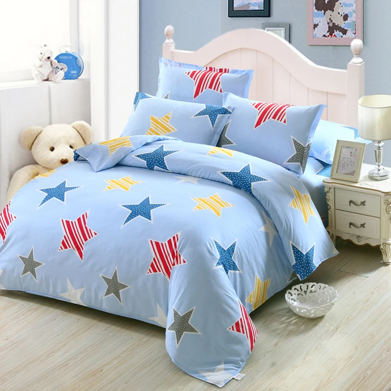 

Hot cotton Winter pink blue Plaid Stripe Bedding set King Queen full twin Size 4Pcs Bed set Duvet cover set Bedsheet Pillowcase