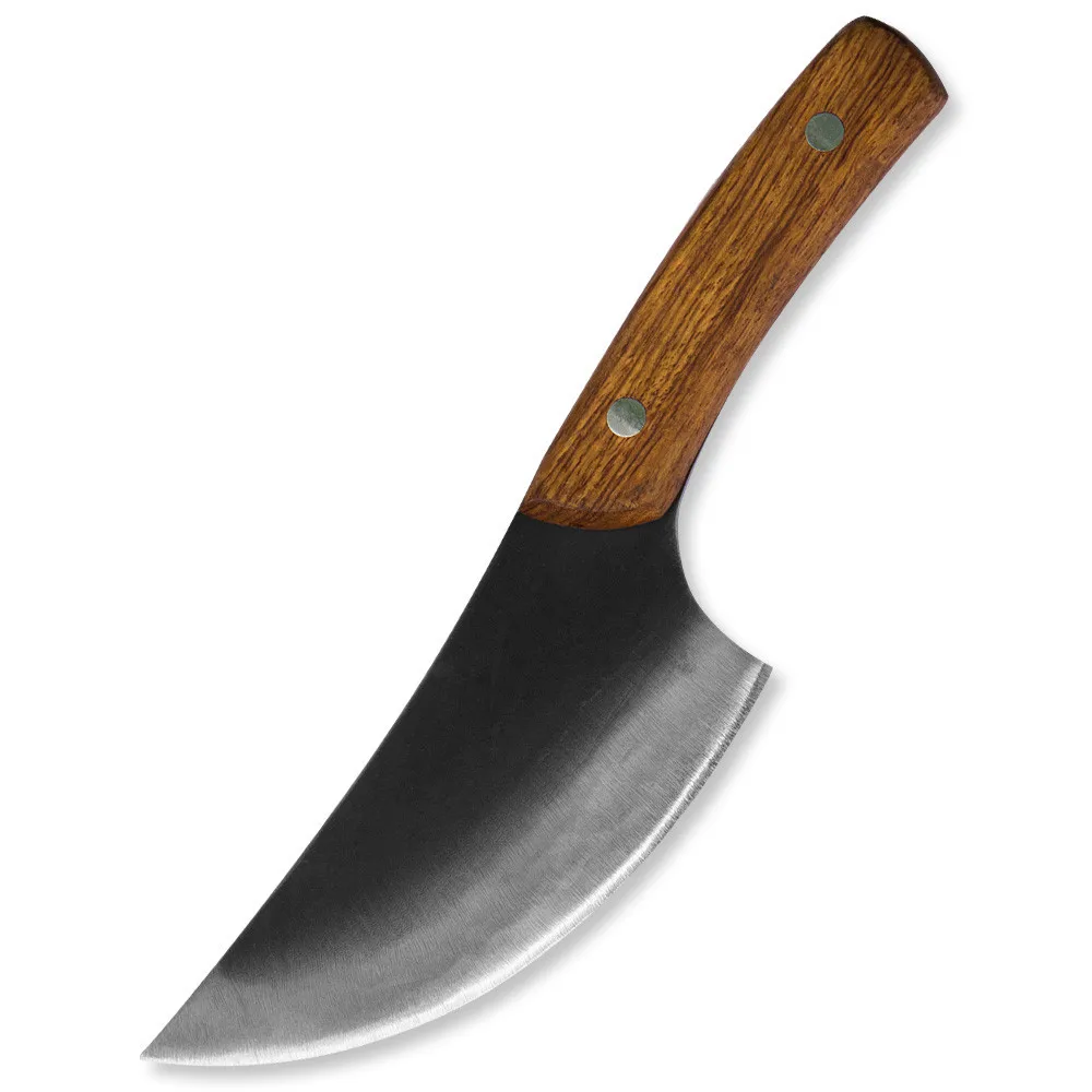 Дамасский мясный нож ручной работы кухонные ножи мясника с полной ручкой Тан шеф