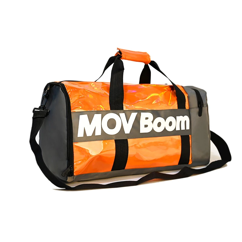 Outdoor Unisex Gym Laser Sports Fitness Handbag Yoga Waterproof Nylon Shoulder Training Dry Wet Duffel Bag with Shoe Compartment