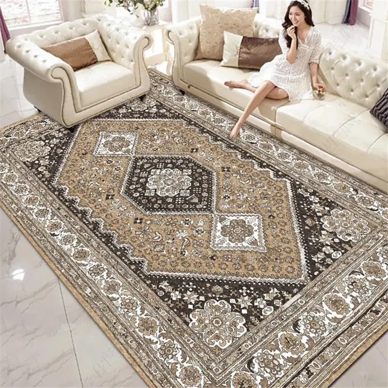Morocco style ковер для гостиной жаккардовый Коврик для пола Цветочный Коврик для спальни прикроватный абсорбирующий роскошный турецкий Ретро коврики - Цвет: 3