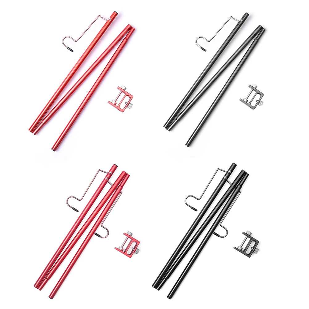 

Double-Hook Camping Lamp Pole Portable Ground Desktop Fixing Lantern Holder Outdoor Hiking Picnic Multifunctional Light Pole