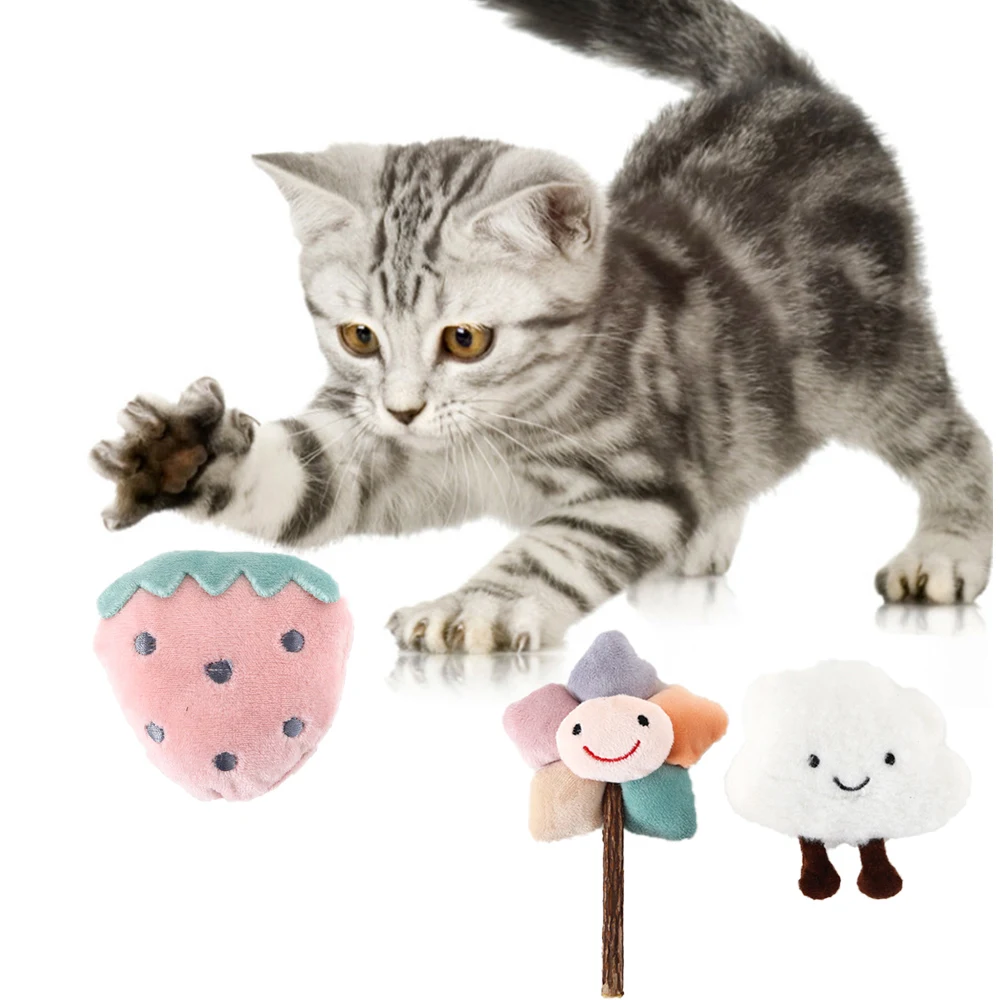 

New protable Mini Cat Chew Toy Catnip Toy Fun Interactive Plush Cat Tooth Toy Pet Kitten Claw Thumb Bite Catnip Hot