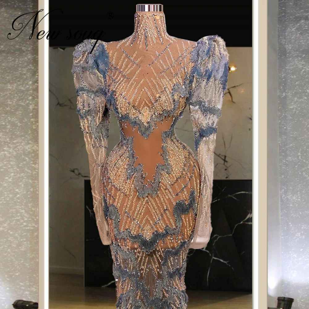 

Женское платье с длинными рукавами, вечернее платье с бисером, для выпускного вечера