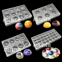 3d ball polycarbonate chocolate molds plastic belgian chocolate mould for bakery baking sweets pastry bakeware tools