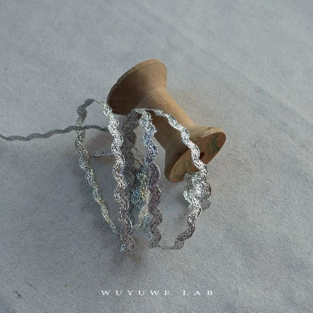 5 ярдов серебристая золотистая кружевная Обрезка сделай сам свадебная