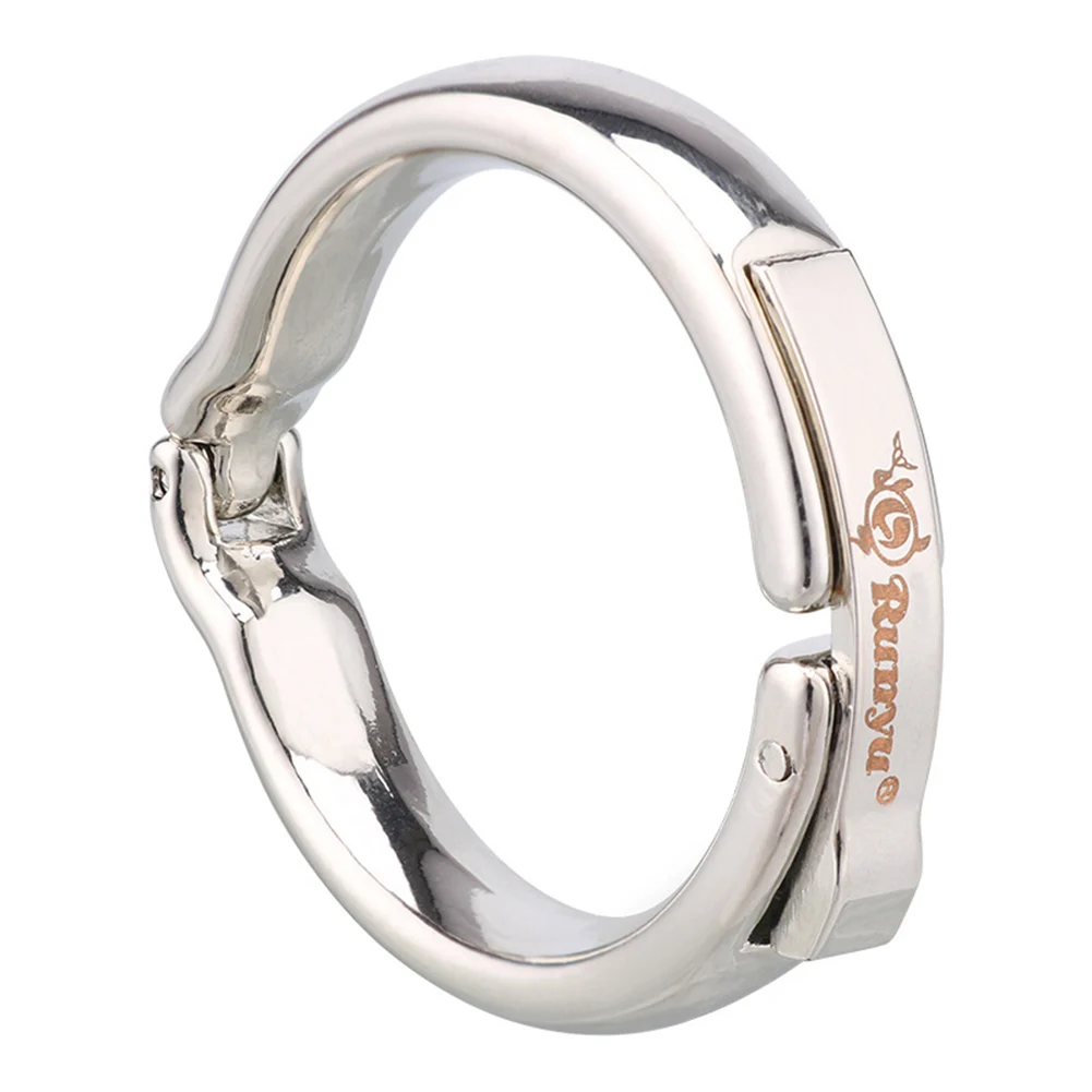 Мужское кольцо удлинитель из нержавеющей стали с магнитным замком массажные