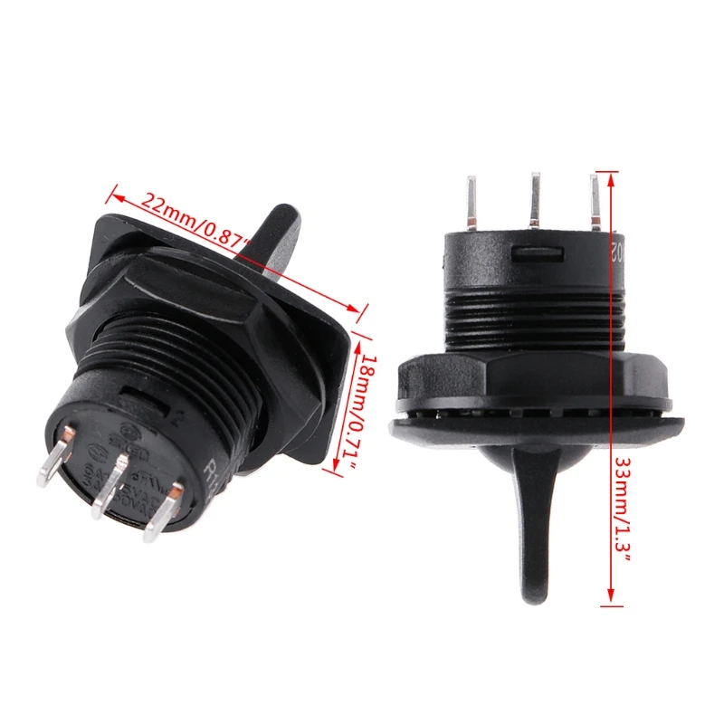 41XB 1 шт. R13-402 3Pin 2 Позиции ВКЛ-ВЫКЛ поддерживаемый круглый переключатель |