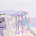 1 шт. милый кавайный котик лапа колокольчик гелевая ручка с подвеской школьные канцелярские принадлежности креативная Милая ручка