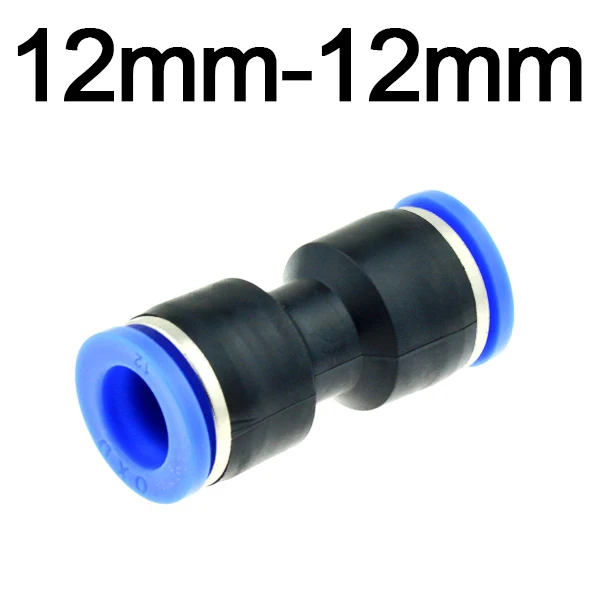 12mm-12mm Воздушный Пневматический 10 мм 8 мм 6 мм 12 мм 4 мм 16 мм OD шланг Труба одно касание толчок в прямые газовые фитинги Пластиковые быстрые разъемы фитинг - Цвет: 12mm-12mm
