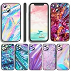 Блестящий переливающийся цвет для Apple iPhone 13 12 11 SE XS XR X 7 8 6 5 S mini Plus Pro MAX 2020 черный мягкий чехол для телефона