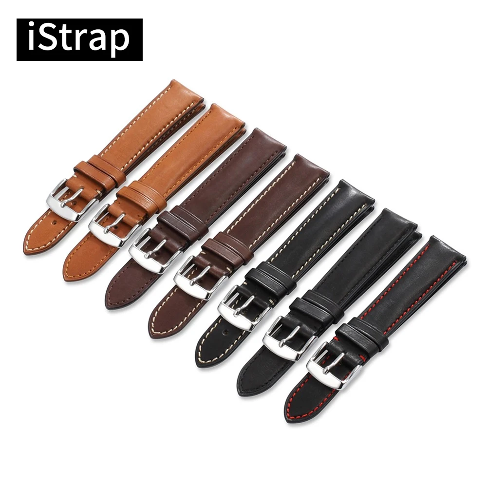 Ремешок для часов iStrap 18 мм 19 20 21 22 24 быстросъемный пружинный кожаный ремешок
