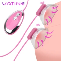 10 speed nipple stimulation licking vibrator breast enlargement masturbator electric breast pump sex toy for woman chest massage