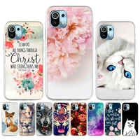 protective case for xiaomi mi 11 cases silicon cute cat animal phone bumper xiaomi mi 10 ultra 10t lite note10 pro t mi10 cover