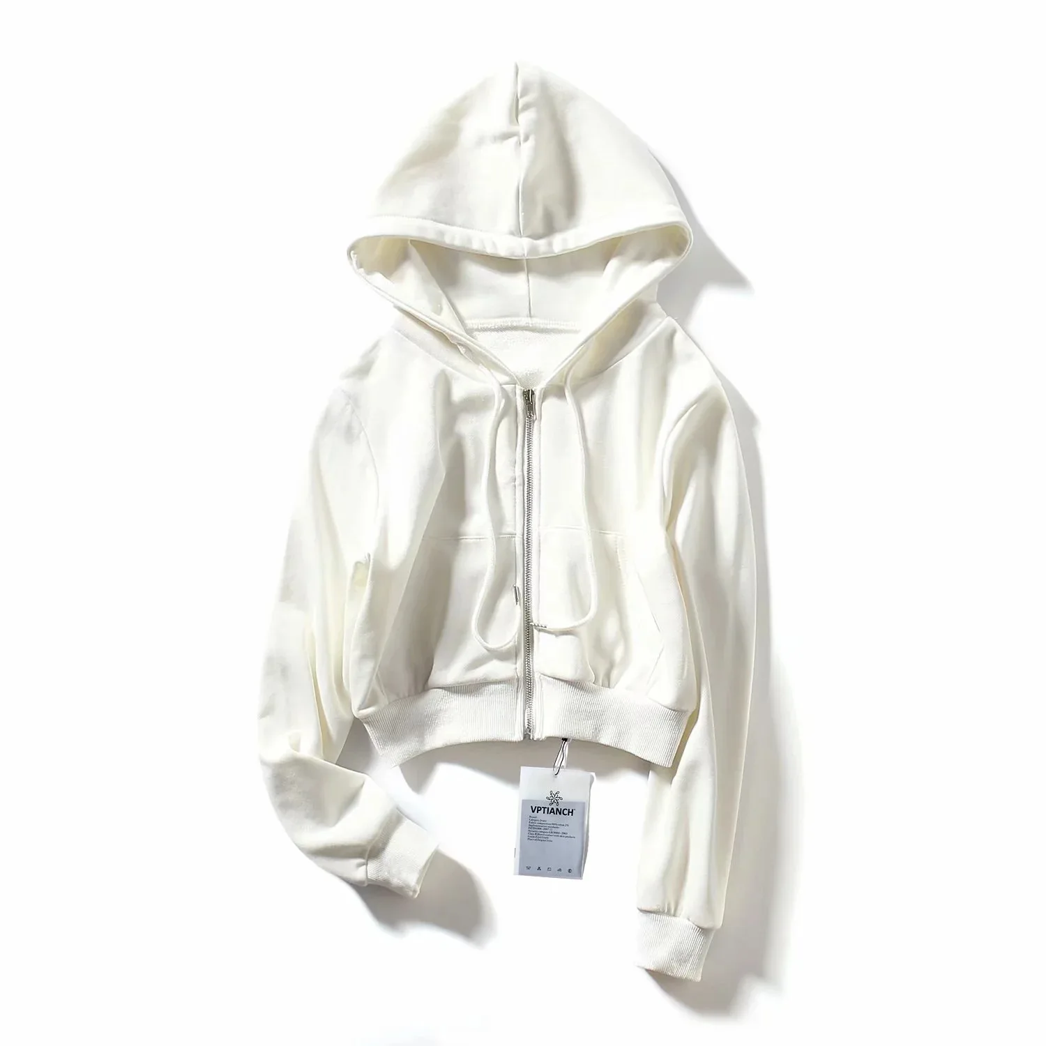 

2020 spring new popular casual hooded versatile zipper long sleeve pocket sweater coat