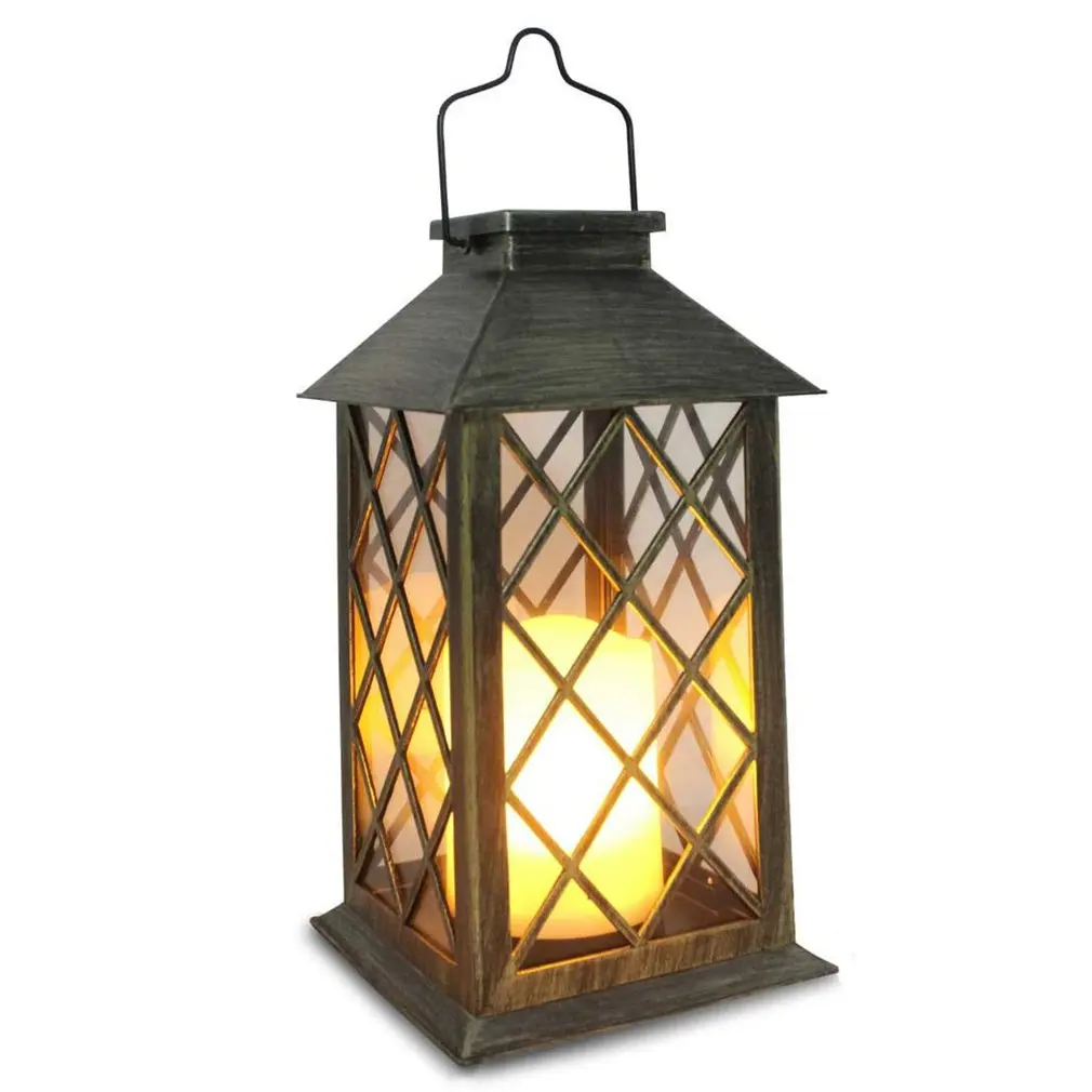 

2pcs Vintage LED Candle Light Waterproof Candlestick Lamp Outdoor Garden Hanging Lamps Auto Sensing Creative Lights Decoration