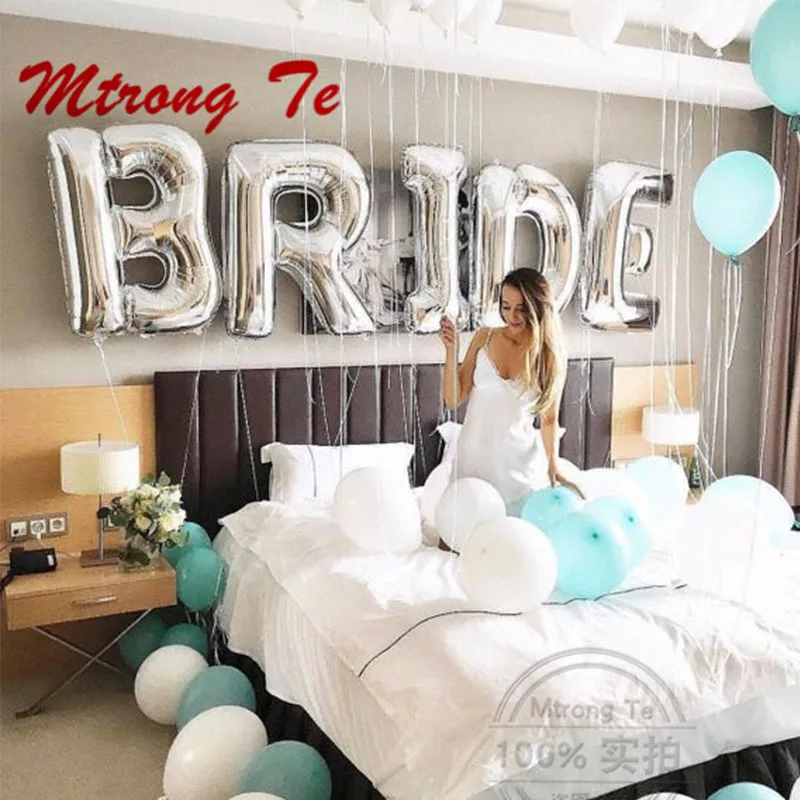5 шт./лот 30 дюймов Цвет серебристый Золотой буквы &quotBride to be&quot Фольга воздушные