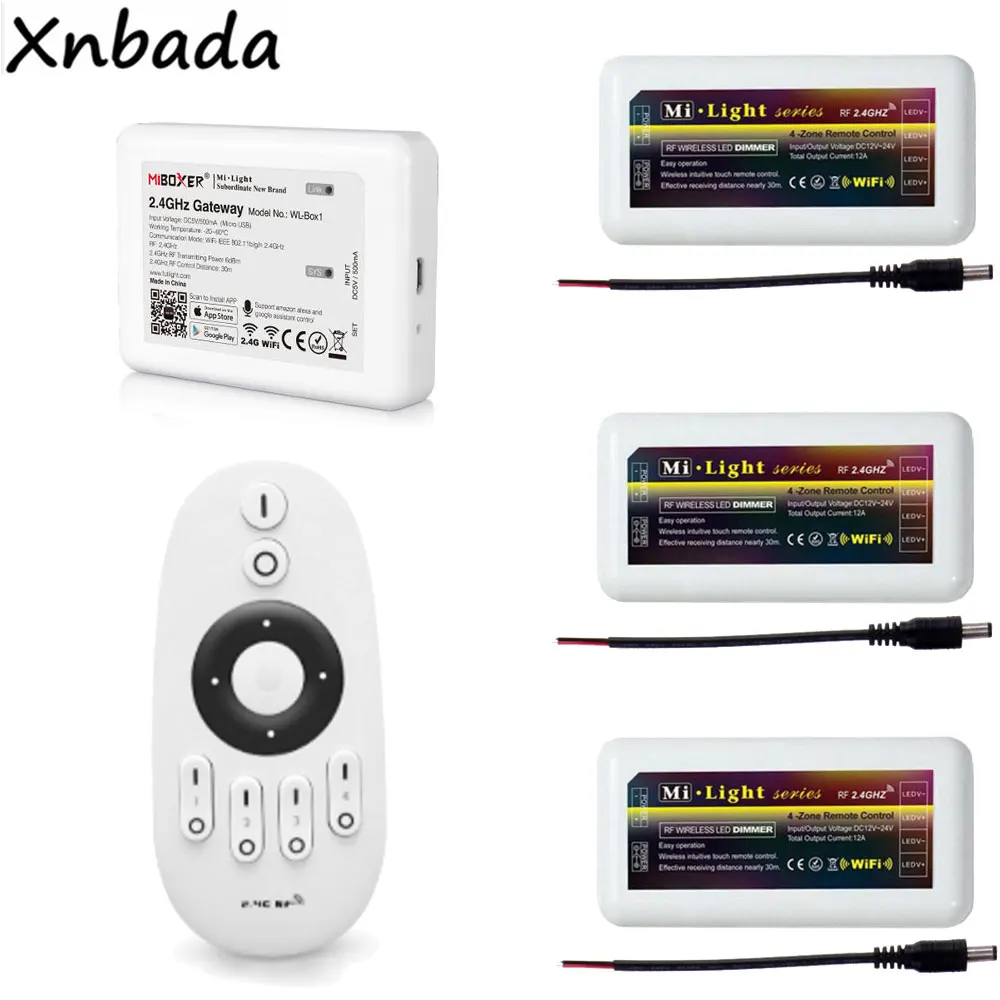 Светодиодный контроллер Milight WL BOX1 MiBoxer 2 4G FUT007 CCT Rmote CW/WW одноцветный светодиодный