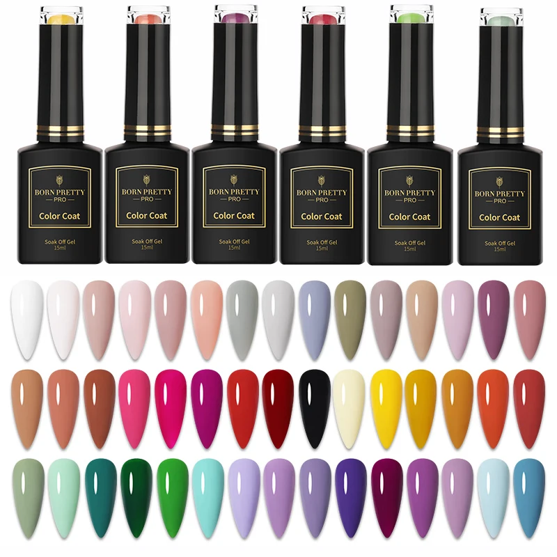 

BORN PRETTY Pro 120 Colors Gel Nail Polish Nail Art 15ml Design Varnish Manicure Soak Off LED Gel Base Top Coat Semi-Permanant
