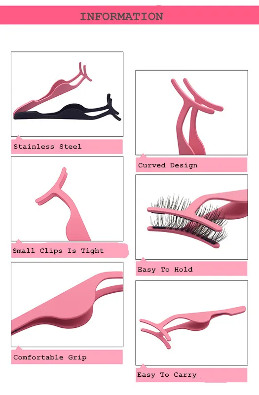 Magnetic False Eyelash Tweezer Fake Eye Lash Applicator Extension Curler Nipper Auxiliary Clip Clamp Makeup Forceps Tool | Красота и