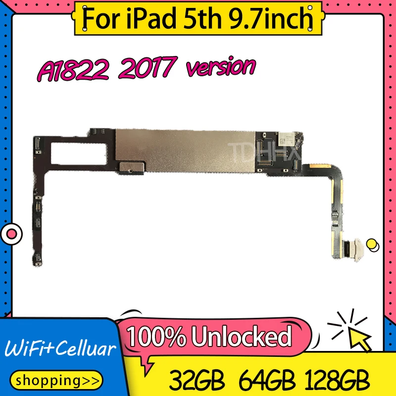 Материнская плата A1822 для ipad 5 оригинальная разблокированная материнская с