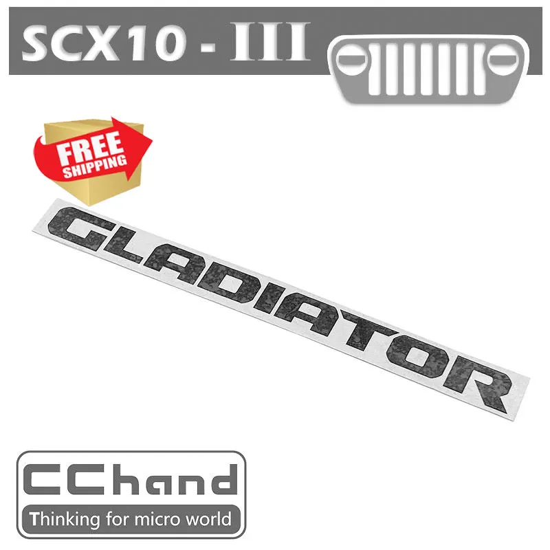 

RC Radio control car AXIAL SCX10 III Gladiator tailgate sticker option upgrade parts