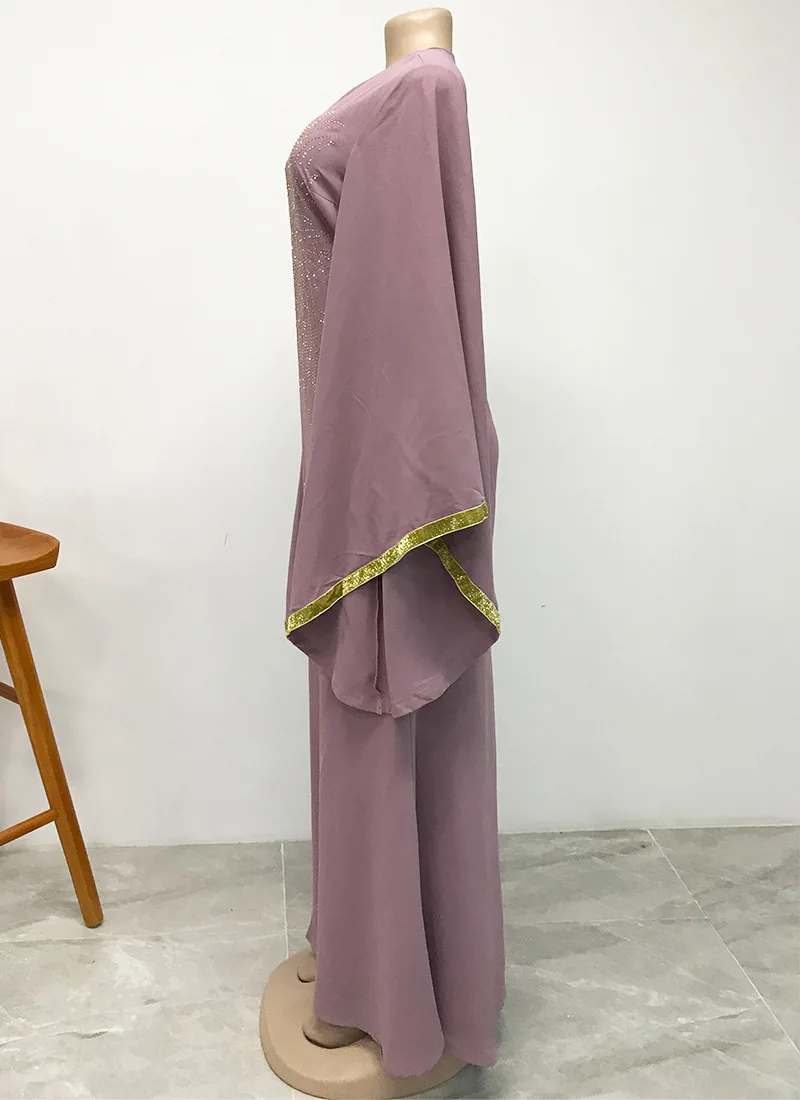 

Elegant Spring Flare Sleeve Muslim Dress Women Maxi Vestdio Mujer Moroccan Kaftan Djellaba Jubah Pakistan Long Dresses Plus Size