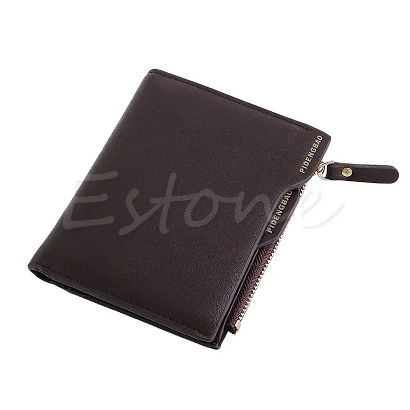 

Men's Faux Leather Wallet Pockets ID Credit Card Holder Bifold Coin Purse New