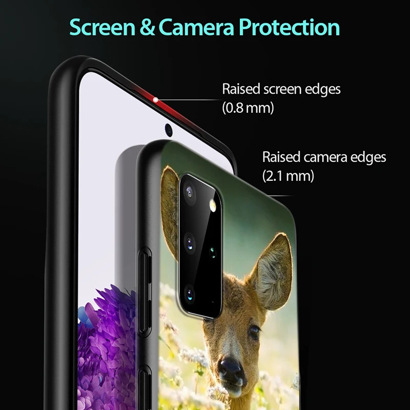

Cute fawn deer animal Black Cover For Samsung Galaxy S20 Ultra Plus A01 A11 A21 A31 A40S A41 A51 A70S A71 A91 Phone Case