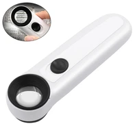 magnifier 30x 60x handheld magnifying led loupe reading glass lens exquisite workmanship for inspecting jewelry checking map