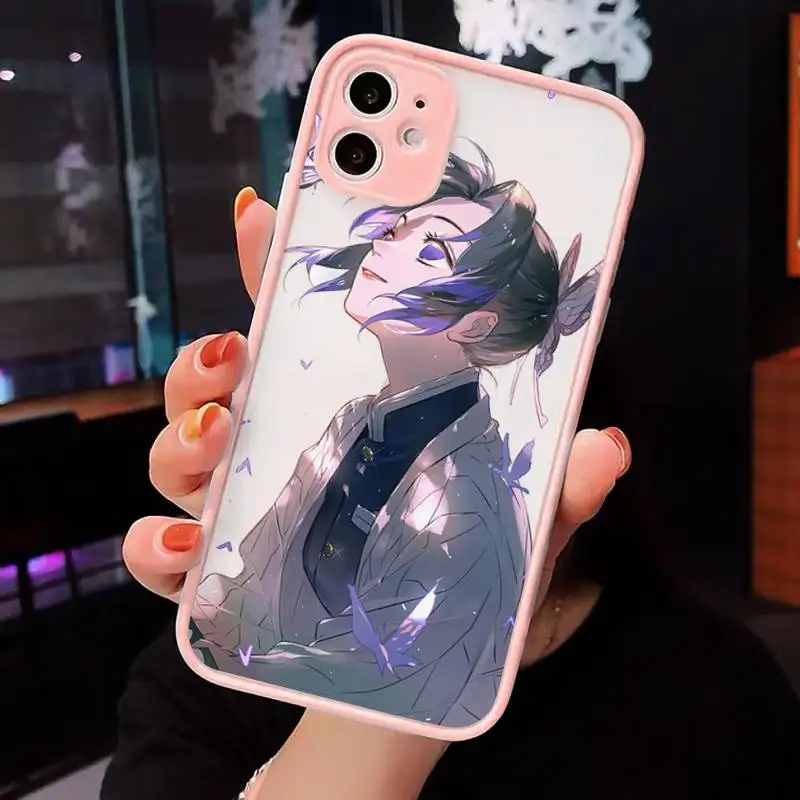 

Kimetsu no Yaiba Japan anime Phone Cases matte transparent For iphone 7 8 11 12 plus mini x xs xr pro max cover