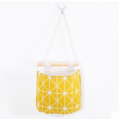 1pocket-yellow 3 кармана из хлопка и льна, настенные подвесные сумки для хранения, карман на дверь, спальню, домашний карман для хранения, домашний декор, подвесная сумка pf90915 - Цвет: 1pocket-yellow