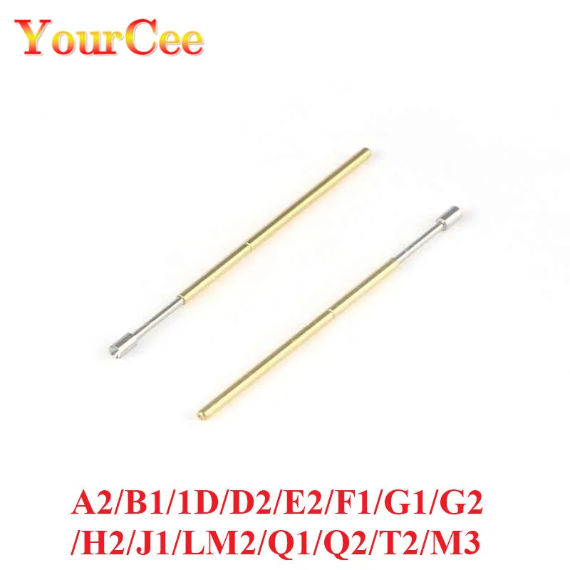

20PCS PL75 Tip 0.74mm Spring Test Probes High Carbon Probe Retractable Test Needle A2/B1/1D/D2/E2/F1/G1/G2/H2/J1/LM2/Q1/Q2/T2/M3