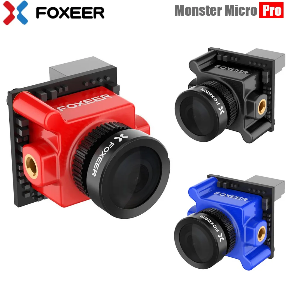 Foxeer Monster Micro Pro 1.8mm 16:9 1200TVL PAL/NTSC WDR Low Latency FPV Camera Built-in OSD DC 5V-40V Bracket VS Caddx | Игрушки и