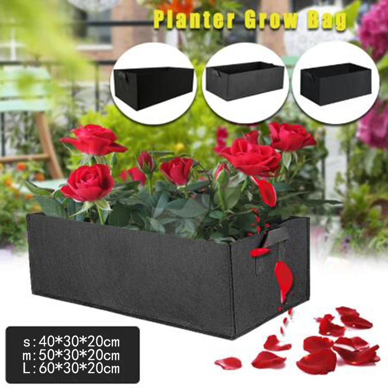 

Rectangle Plant Grow Bags Anti-corrosion Garden Pots For Vegetable Planter Bag