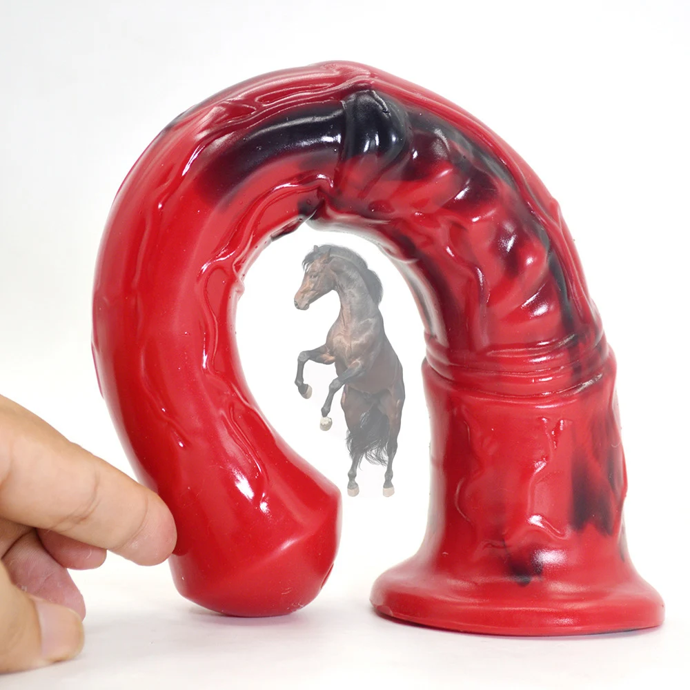 Огромный конский фаллоимитатор Анальная пробка длинный животный пенис