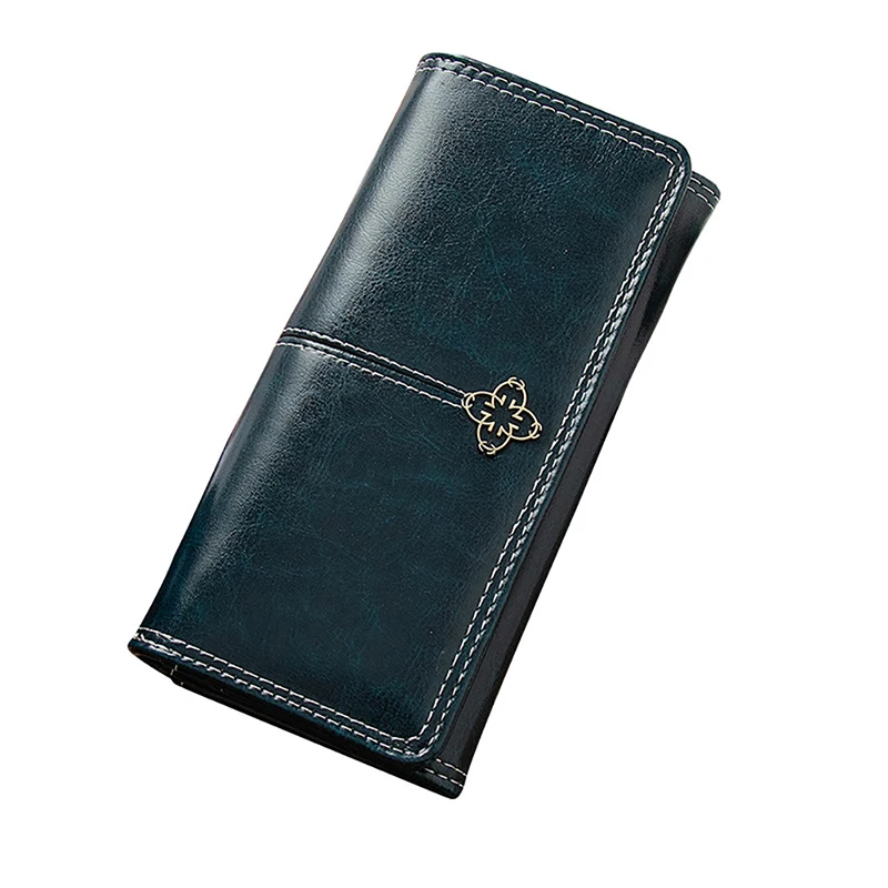 

Новинка 2021, женские кошельки, Длинные кошельки из искусственной кожи в стиле ретро, Классический женский клатч с держателем для карт, женски...