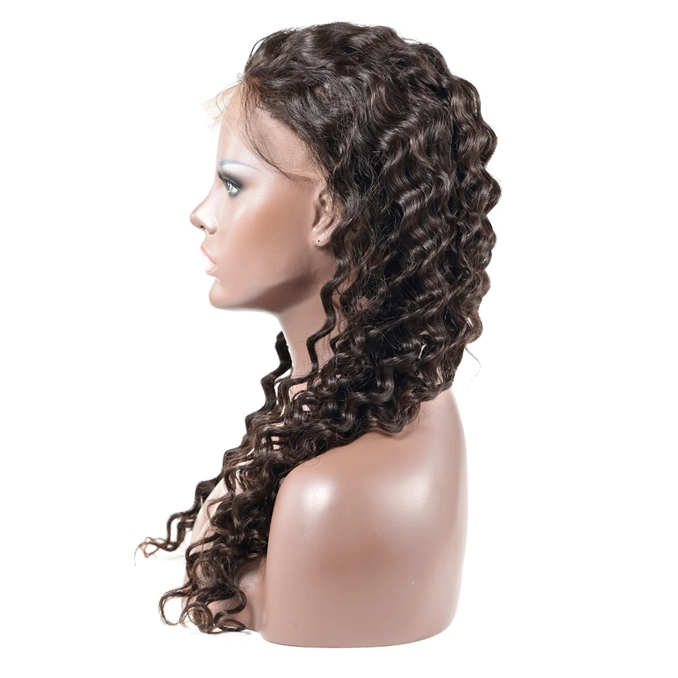 CurlyMax глубокая волна 28 30 дюймов 180 250% кудрявые 13x4 кружевные передние человеческие