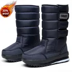 2022 зимние ботинки, мужские водонепроницаемые мужские зимние ботинки с мехом, зимняя обувь, нескользящая обувь на платформе, толстая плюшевая теплая обувь